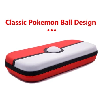2021 Pokeball Дизайн Плюшен Обвивка PU Калъф за Носене, Чанта за Преносим Защитен Калъф за Nintend Switch OLED и NS 0
