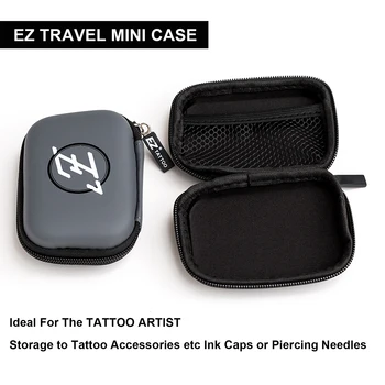 Добра опаковка ! EZ Tattoo Mini Case Пътна Чанта с Правоъгълна Форма Преносим Защитен Калъф EZ Лого, Цип forTattoo Обзавеждане