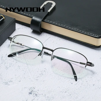 NYWOOH -1,0 1,5 2,0 3,0-4,0 Готови Очила за Късогледство Мъжки Бизнес Очила в Полурамке Студентски Очила за Късогледство 0