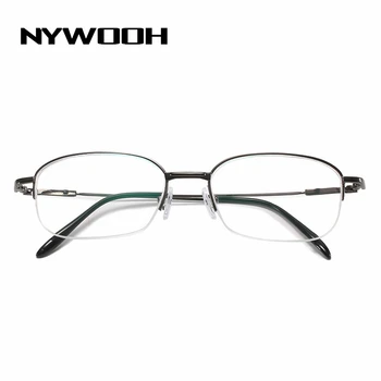 NYWOOH -1,0 1,5 2,0 3,0-4,0 Готови Очила за Късогледство Мъжки Бизнес Очила в Полурамке Студентски Очила за Късогледство 3