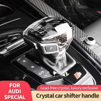 За Audi A4A5 SQ5 Q5 RS5 RS4 Q7 2016-2022 Покриване на Главата на Превключване на Предавките на Автомобила LHD Crystal Автоматична Дръжка на скоростния Декор Стикер Аксесоари
