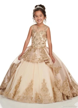 Принцеса рокля За Момичета 2022 г. Лятното часово Дантелено Празнична Рокля на Шаферка Костюм с Цветен Модел Детски Рокли За Момичета Сватбена Рокля Vestido