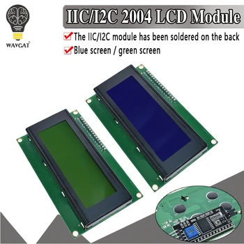 IIC/I2C/TWI 2004 Сериен синьо-Зелен LCD модул с Подсветка за Arduino UNO R3 MEGA2560 20x4 LCD2004 0