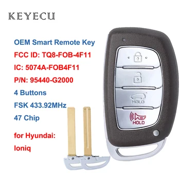 Keyecu OEM Част от Умно Дистанционно Ключодържател 433 Mhz 47 Чип за Hyundai Ioniq Електрически Хибриден 2017 2018 2019 TQ8-FOB-4F11, 95440-G2000