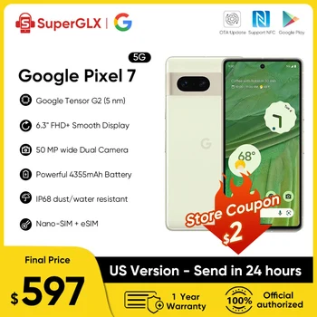 Американската версия на Google Pixel 7 5G Смартфон 6,3 