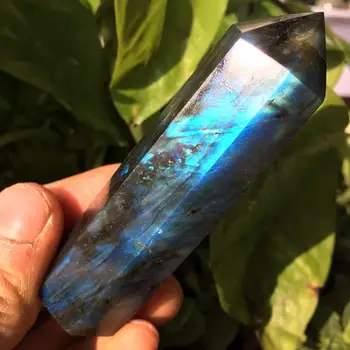 НАТУРАЛЕН Лабрадорит Crystal Скъпоценен Камък, полиране Оригинално Изцеление 70-80 мм