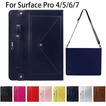 За Microsoft Surface Pro 4 / 5 / 6 / 7 / за Surface GO / GO 2 Многофункционален Защитен Калъф за Таблет от изкуствена кожа 0