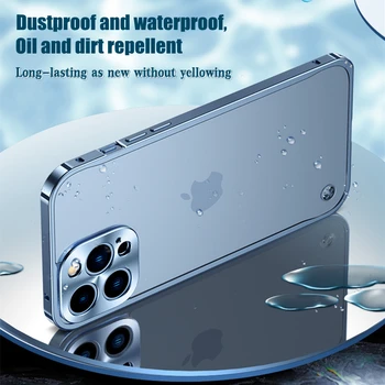 Луксозна Метална Рамка за Защита на Обектива На iPhone 14 Plus Pro Max 12 13 мини Алуминиев Калъф За Телефон iPhone 11 Матирана Твърда Делото 2