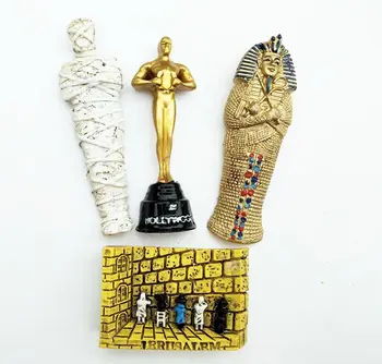 Смола Магнит За Хладилник 3D Магнитни Стикери За Хладилник Египет Фараонска Мумия магнити за хладилник Холивуд 