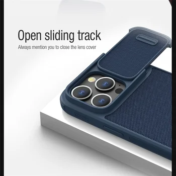 Магнитен калъф NILLKIN за iPhone 14 Pro Max Канава Калъф От нейлонового влакна с Плъзгаща камера Пружинен Калъф За iPhone 14 Pro/14 Plus 3
