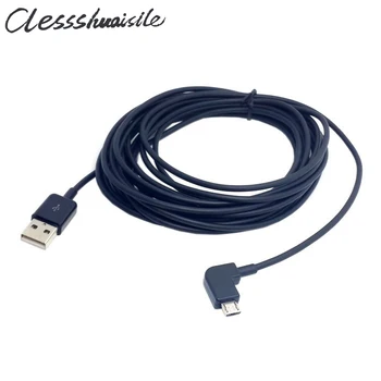 Вляво под ъгъл 90 градуса Micro USB Съединители USB Кабел за Зареждане на Данни 0,2 1 2 3 5 метра височина 20 см, 1 м за Таблет 500 см Черен