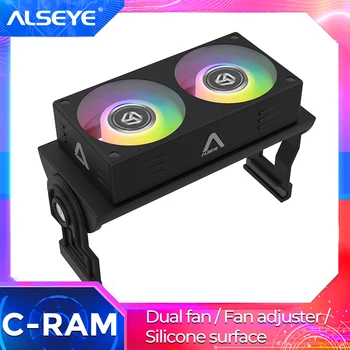 ALSEYE на Вентилатора за Охлаждане на ram 12 Pwm Охладител за ram памет С Двойно 60 мм Вентилатор 1200-2000 об/мин Радиатор За DDR DDR2, DDR3 DDR4 DDR5