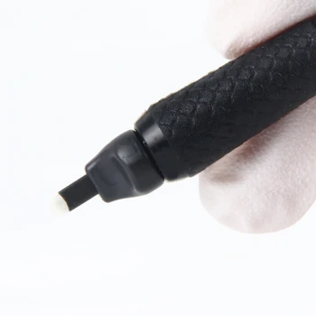 10 бр. Инструмент за микроблейдинга ръчно татуировка на веждите дръжка в черен цвят 14CF 18U Игли, Ножове За Бродерия за Еднократна употреба дръжка за микроблейдинга 0