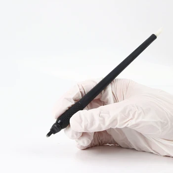 10 бр. Инструмент за микроблейдинга ръчно татуировка на веждите дръжка в черен цвят 14CF 18U Игли, Ножове За Бродерия за Еднократна употреба дръжка за микроблейдинга 1