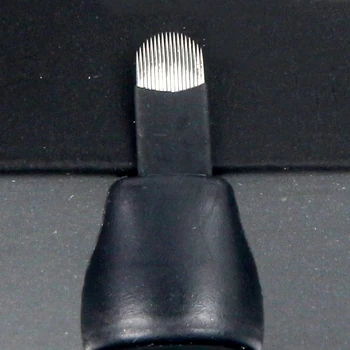 10 бр. Инструмент за микроблейдинга ръчно татуировка на веждите дръжка в черен цвят 14CF 18U Игли, Ножове За Бродерия за Еднократна употреба дръжка за микроблейдинга 2