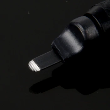 10 бр. Инструмент за микроблейдинга ръчно татуировка на веждите дръжка в черен цвят 14CF 18U Игли, Ножове За Бродерия за Еднократна употреба дръжка за микроблейдинга 3