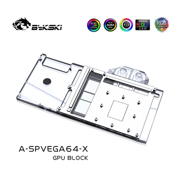Воден блок Bykski се Използва за Sapphire Nitro + Radeon RX Vega 64 8GB HBM2 (11275-03-40G) с Пълно покриване на GPU Меден блок на Радиатора RGB 3