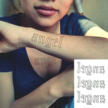 Водоустойчив Временни Татуировки Етикети Китайското Дума, която Означава Сладък Сън Фалшиви Татуировки Флаш Татуировка на Боди Арт, за Жени, Мъже 3
