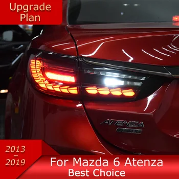Автомобилни Фарове За Mazda 6 2013-2018 Atenza Mazda6 Led Авто Задна Светлина В Събирането На Актуализация Дракон Мащаб Дизайн На Динамичен Лампа Аксесоари
