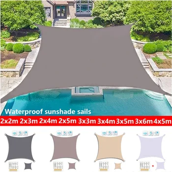 Водоустойчив сенник Плаване на градински навес Къмпинг палата Открит навес Паркинг басейн UV блок Квадрат, правоъгълник, триъгълник
