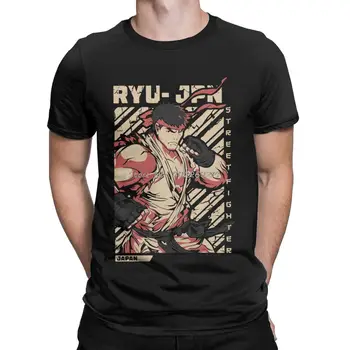 Ryu Street Fighter Незаменим Тениска за мъже, Мъжка риза, Луди Тениски, тениски с Къс Ръкав, 100% Памук, Подарък Оверсайз