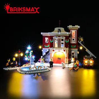 BriksMax led лампа за пожарна зимни село 10263， (не включва модела)