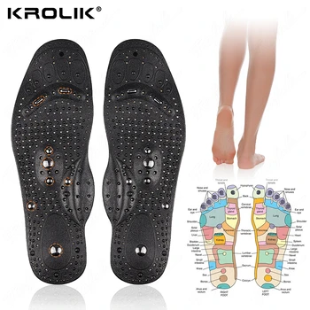 Силиконов Гел Магнитотерапевтические Стелки за Отслабване Отслабване Супинатор Обувки Подложки за Мъже Жени Масаж Грижа За Краката Подметка 0