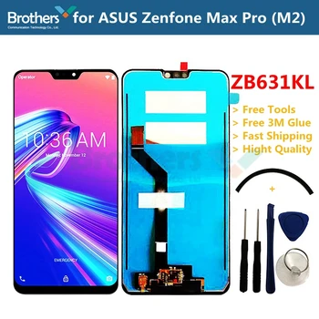 Оригинален за Asus Zenfone Max Pro (M2) LCD дисплей със сензорен екран Дигитайзер за Asus ZB631KL LCD дисплей в Събирането на 6,26 