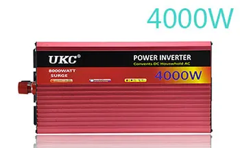 UKC 2000 W 3000 W 4000 W на Автомобилния Инверторен Преобразувател на Постоянен Ток 12 В В Променлив 220 v 50 Hz Пълна Защита на Ac Инвертор USB Зарядно Устройство Адаптер