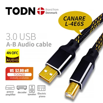 USB кабел Canare Hi-FI КПР A-B Alpha 4N OFC Digital AB Audio A-B висококачествен кабел за трансфер на данни от тип A - Type B.