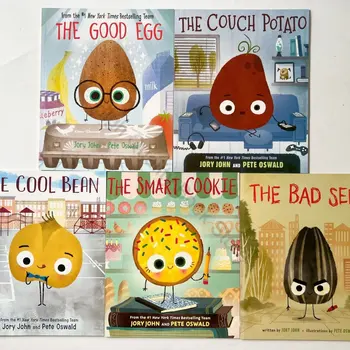 5 Книги на Английски оригинал TheBadSeed Лошо Семе GoodEgg Добро Яйце CoolBean Детска Забавна Книжка с картинки Libro Livre 0