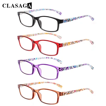 CLASAGA 4 Бр Пружинен Шарнир Модни Очила За четене с Принтом За мъже и Жени HD Очила за четене с Диоптриями +1.50+2.50+3.50+4.50 +6.0
