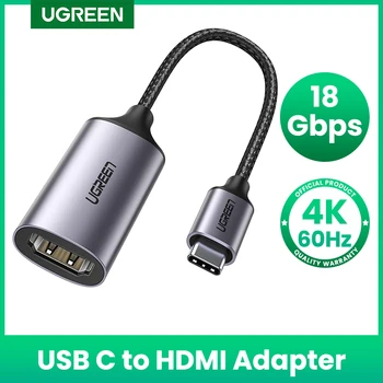 UGREEN Тип C за HDMI Кабел 4 КЪМ USB C HDMI Адаптер Thunderbolt 3 Мъжки към HDMI 2,0 Женски Адаптер За Samsung PC Компютър MacBook