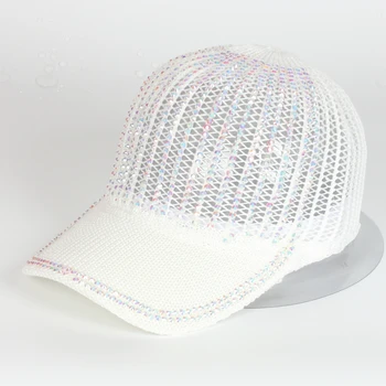 продажба на едро, Новите Модни летни дамски шапки с пайети, бейзболни шапки С Пирсингом, Избродирани Шапки За Дамите