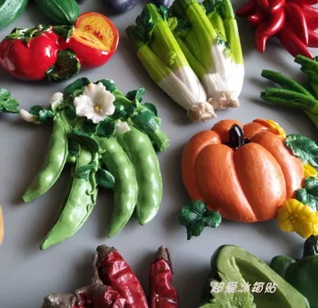 зеленчуци и плодове смола магнит за хладилник моделиране на храна ядене да играе на магнитен стикер съобщение хладилник декоративен