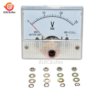 85C1 DC Аналогов Измерване на Напрежение, Ток Панел 30 от 50 В 5A 10A Аналогов Волтметър Амперметър AMP Волтметър Тестер 0-5A 0-10A 0-50 В