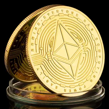 Ethereum (ETH) Нов Стил на Физическа Криптомонета са подбрани Златна Възпоменателна Монета Колекционерско Изкуство Криптовалютная Монета