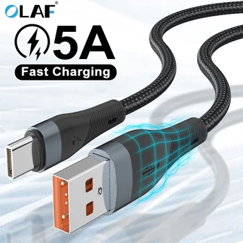 ОЛАФ 5А C USB Кабел За Бързо Зареждане Micro USB Тел Type C Кабел За Предаване на Данни на Мобилния Телефон За iPhone 11 13 Pro Max Светкавица Кабел Android