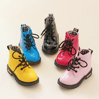 Пролетни детски обувки Martin за момичета и момчета от 1 до 10 години, Модни детски обувки, Водоустойчив кожена горна дреха върху плоска подметка YJ601 3