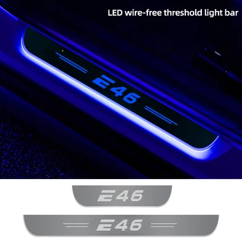 За BMW E36 E46 3-та серия E38 E39 5 7 интериорни аксесоари LED добре дошли педала на автомобили тампон педала на прага на канал светлина