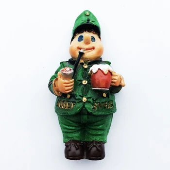 Ръчно рисувани Чешки Войници 3D Магнити За Хладилник Туристически Сувенири, Магнитни Стикери За Хладилник Подарък