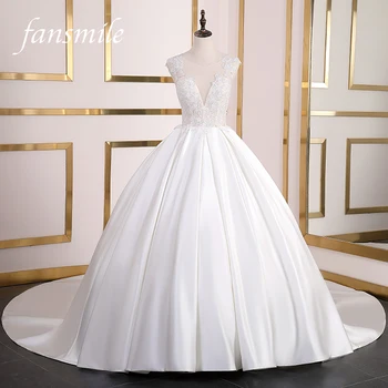 Fansmile Robe de Mariee Princesse de Luxe Сватбена рокля на Принцеса Буйни Сватбени Рокли FSM-105T 0