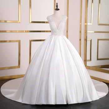 Fansmile Robe de Mariee Princesse de Luxe Сватбена рокля на Принцеса Буйни Сватбени Рокли FSM-105T 2