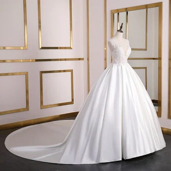Fansmile Robe de Mariee Princesse de Luxe Сватбена рокля на Принцеса Буйни Сватбени Рокли FSM-105T 3