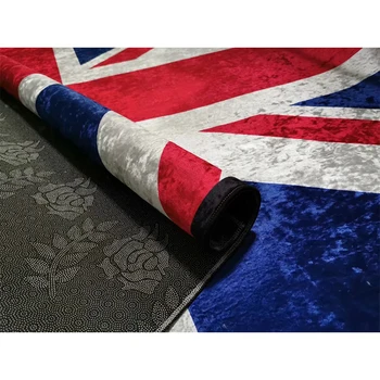 Bubble Kiss Килим за Хола Европейски Стил Флаг на Великобритания и САЩ Дизайн Килим Домашен Нощни Подложка за Спални Нескользящий Мат 5