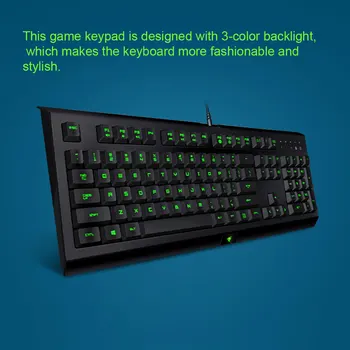 Razer Детска 98-ключ клавиатура Клавиатура 6400DPI 3-цветен Клавиатура с Подсветка с цифрова клавиатура, Набиране на Мишката Електронен Домакински Офис