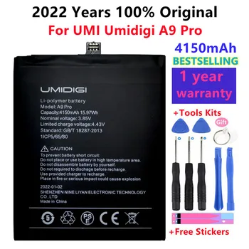 2022 Година 100% Оригинал За UMI Umidigi A9 Pro Батерия За UMIDIGI A9 Pro A9Pro 4150 ма Мобилен Мобилен телефон Батерии Bateria