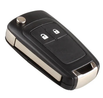 Дистанционно Ключ във формата на Миди Кола Ключодържател Калъф Ключ във формата на Миди, 2 Бутона с Детайла за OPEL Astra J Zafira B Insignia, Adam Vauxhall Astra
