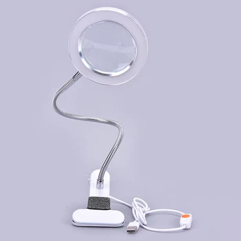 1 БР. led Лампа за Красота с Бродерия, USB щепсел, Малка Настолна Лампа, Топла Светлина, за Защита на Очите, Лупа, Лупа, Татуировка, Дизайн на Нокти