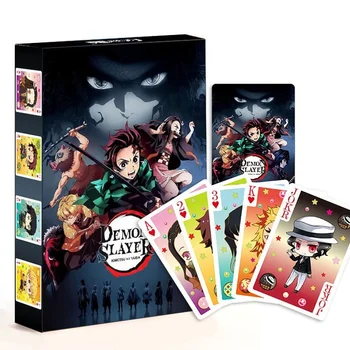 Нова аниме Фигурка Demon Slayer Kimetsu No Yaiba Pokercards Kamado Tanjirou Незуко Зеницу Хашибира Иносуке Карти за Игра на Покер